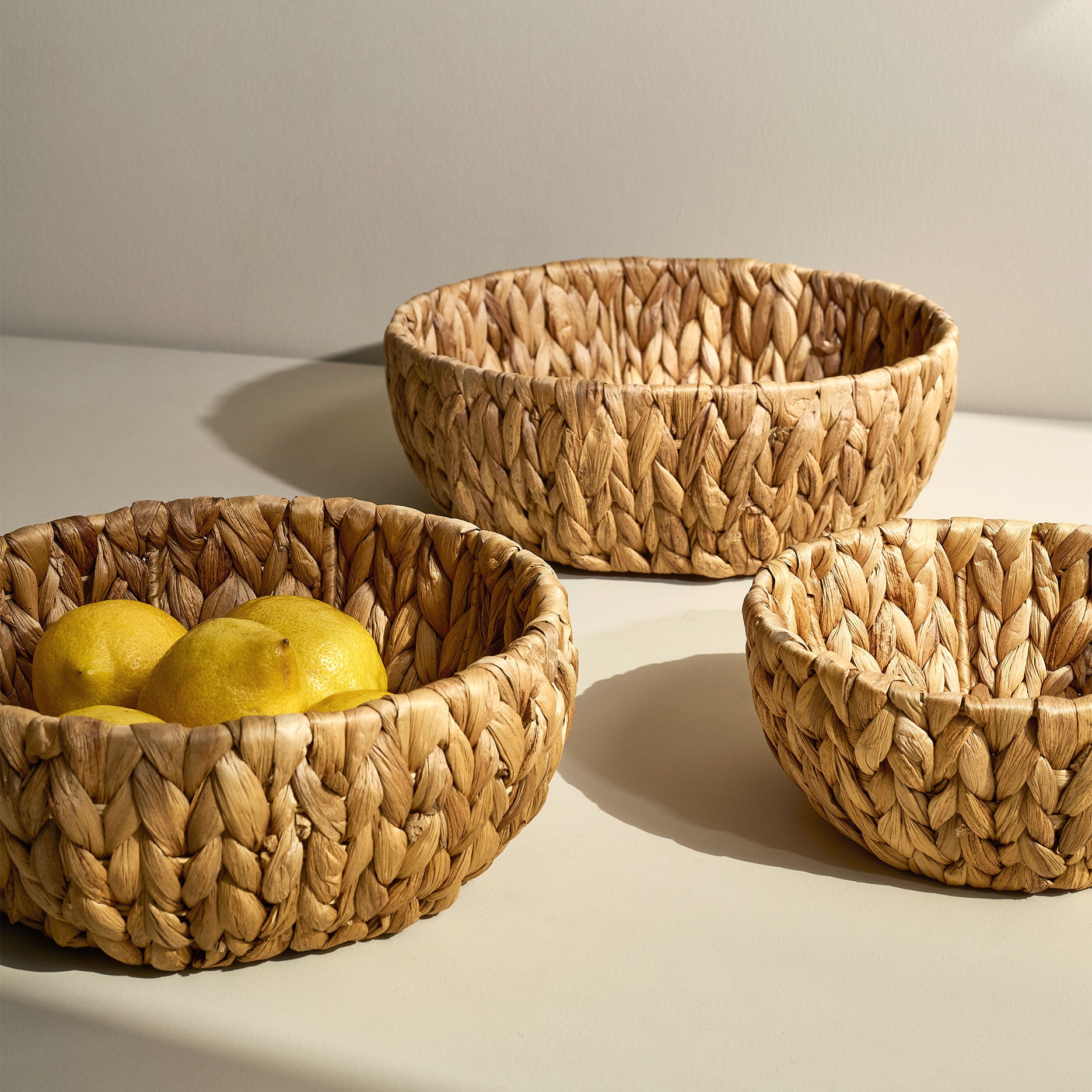 Weave niedriger runder Korb